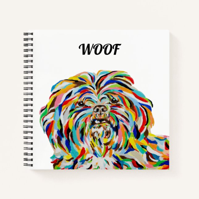 Shih Tzu Dog Square Notebook Notizbuch (Vorderseite)