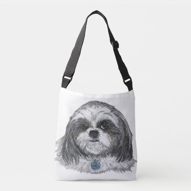 Shih Tzu Dog Tragetaschen Mit Langen Trägern (Vorderseite)