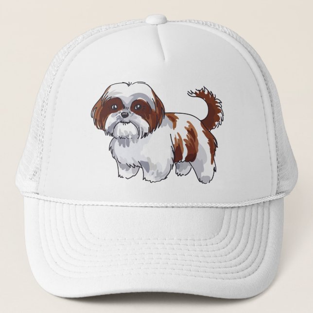 Shih Tzu Dog Truckerkappe (Vorderseite)
