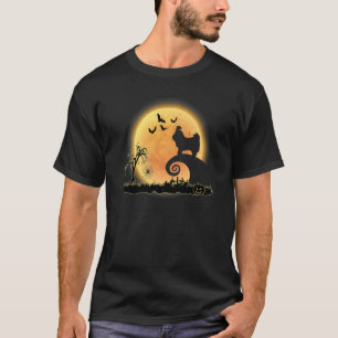 Shih Tzu Dog und Moon Beängstigende Halloween-Kost T-Shirt
