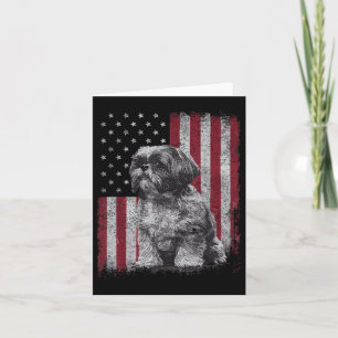 Shih Tzu Dog Vater 4. Juli Patriotic Usa Indepen Karte