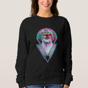 Shih Tzu Dog Vintag Retro Vaporwave Beach Vibe Sweatshirt