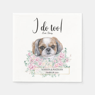 Shih Tzu Dog Wedding Cocktail Napkins Serviette
