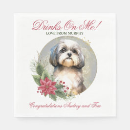 Shih Tzu Dog Wedding Napkins mit Hunde Foto Serviette