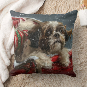 Shih Tzu Dog Weihnachtsfest Kissen