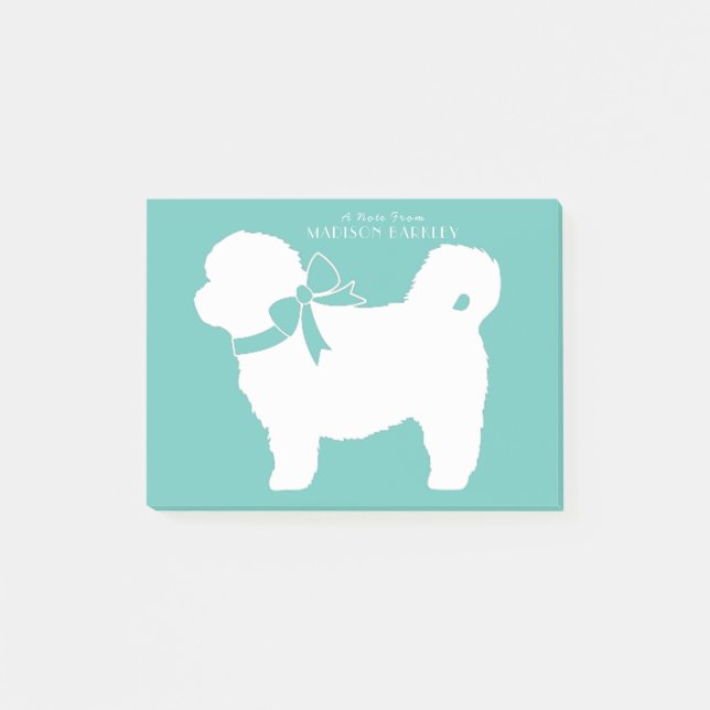 Shih Tzu Dog Welppy Teddy Bär Kurz Haar Post-it Klebezettel (Vorderseite)