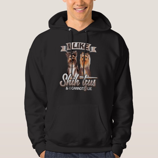 Shih Tzu Dog Womens Mens Hoodie (Vorderseite)
