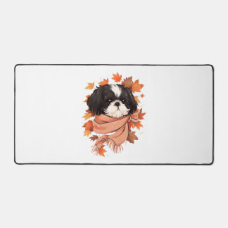 Shih Tzu Fall Dog Automne quitte Thanksgiving Copi