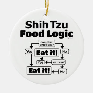 Shih Tzu Food Logic Keramik Ornament