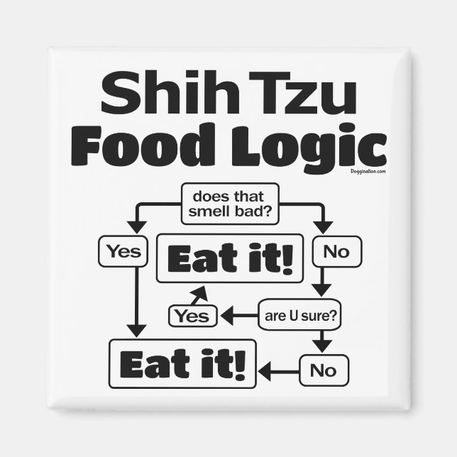 Shih Tzu Food Logic Magnet (Vorne)