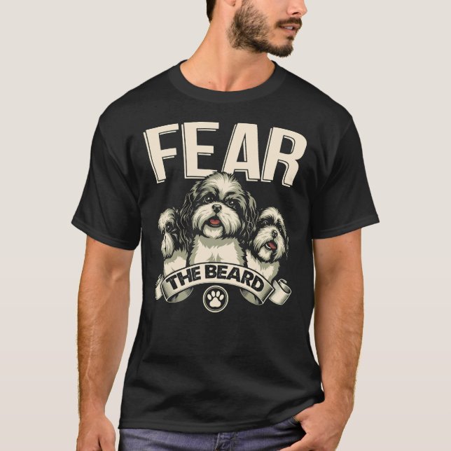 Shih Tzu fürchtet den Bart T-Shirt (Vorderseite)