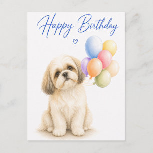 Shih Tzu Geburtstag Postkarte