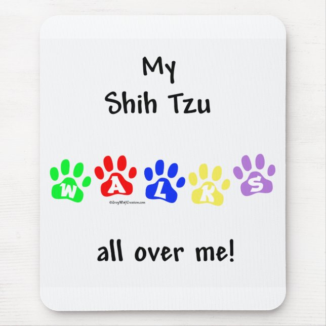 Shih Tzu geht durch Sie Mousepad (Vorne)