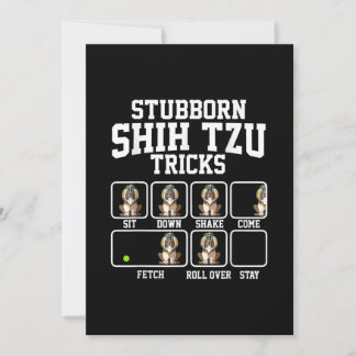 Shih Tzu Gift |Stubborn Dog Tricks Dog Lover Dankeskarte