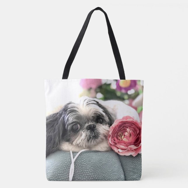 Shih Tzu Girl Large Tote Bag Tasche (Vorderseite)