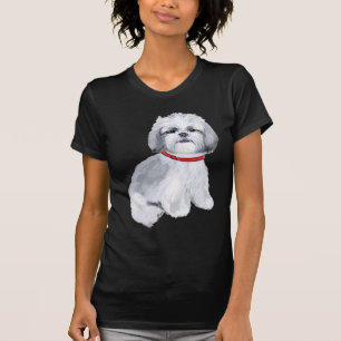 Shih Tzu Grau und Weiß T-Shirt
