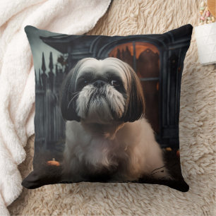 Shih Tzu Halloween Beängstigend Kissen