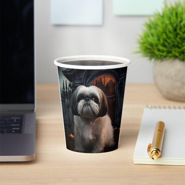 Shih Tzu Halloween Beängstigend Pappbecher (InSitu)