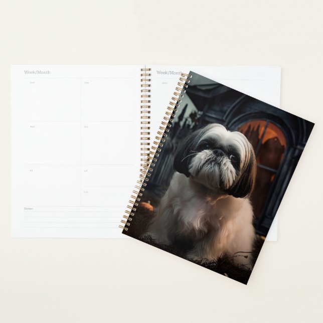 Shih Tzu Halloween Beängstigend Planer (Anzeige)