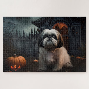 Shih Tzu Halloween Gruselig