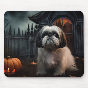 Shih Tzu Halloween Gruselig Mousepad