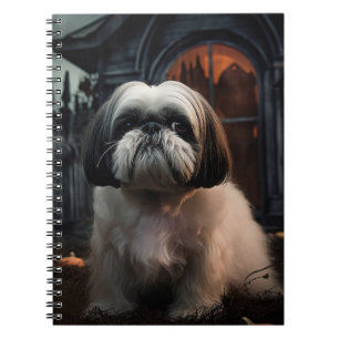 Shih Tzu Halloween Gruselig Notizblock