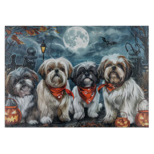 Shih Tzu Halloween Spooky Schneidebrett