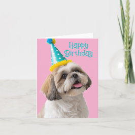 Shih tzu Happy Birthday Karte