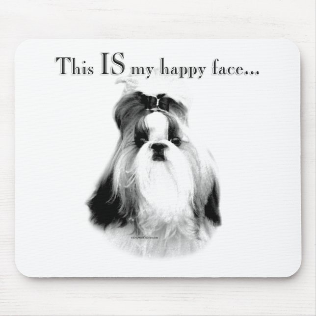 Shih Tzu Happy Face Mousepad (Vorne)