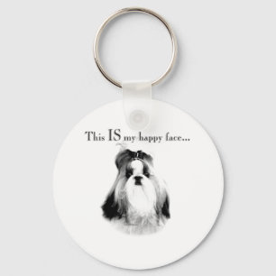 Shih Tzu Happy Face Schlüsselanhänger