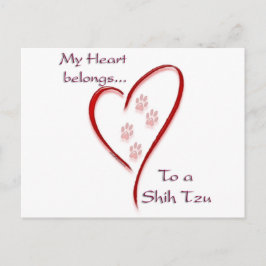 Shih Tzu Heart Belongs Postkarte