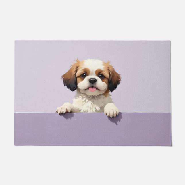 Shih Tzu Hund Fußmatte Kunst (Vorderseite)