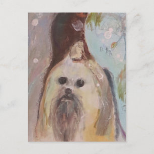 Shih Tzu Hund Maureen Girard Tier Treue Liebe Anim Postkarte