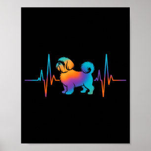 Shih Tzu Hund Shihtzu Hund Herzschlag Shitzhu lust Poster