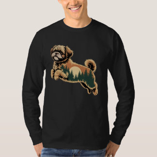 Shih Tzu Hund Shihtzu Hund Natur Wald Shitzhu Shi T-Shirt