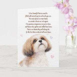 Shih Tzu Hund Sympathie Verlust Beileid Karte