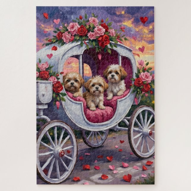 Shih Tzu Hund Valentinstag (Vertikal)