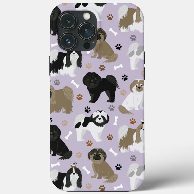 Shih Tzu Hunde Paws and Bones Case-Mate iPhone Cas Hülle (Rückseite)