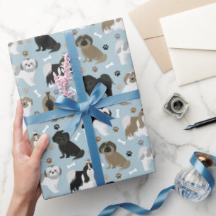 Shih Tzu Hunde Paws and Bones Geschenkpapier