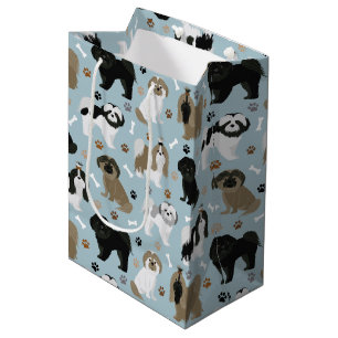 Shih Tzu Hunde Paws and Bones Mittlere Geschenktüte
