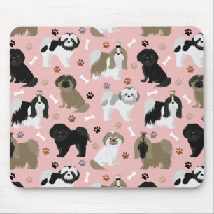 Shih Tzu Hunde Paws and Bones Mouse Pad Mousepad