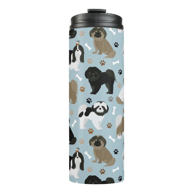 Shih Tzu Hunde Paws and Bones Thermosbecher (Vorderseite)
