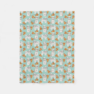Shih Tzu Hunde Pizza Liebhaber Minze Fleecedecke