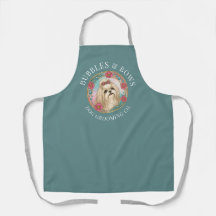 Shih Tzu Hundetrimmer-Schürze | Deluxe Türkis