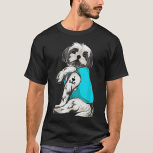 Shih Tzu I Liebe Vater Tattoo Apparel, Hunde Vater T-Shirt