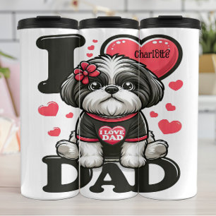 Shih Tzu: Ich Liebe Vater! Thermosbecher