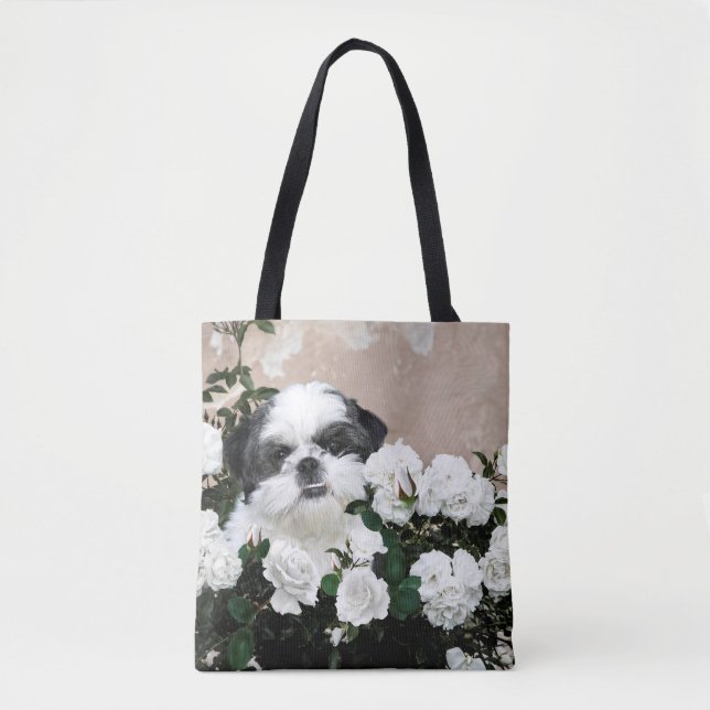 Shih Tzu in den Rosen Tasche (Vorderseite)
