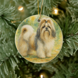 Shih Tzu Keramik Ornament