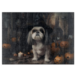 Shih Tzu Kürbisse Halloween Gruselig Schneidebrett