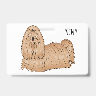 Shih Tzu Langhaarthund Cartoon-Illustration Ausweis